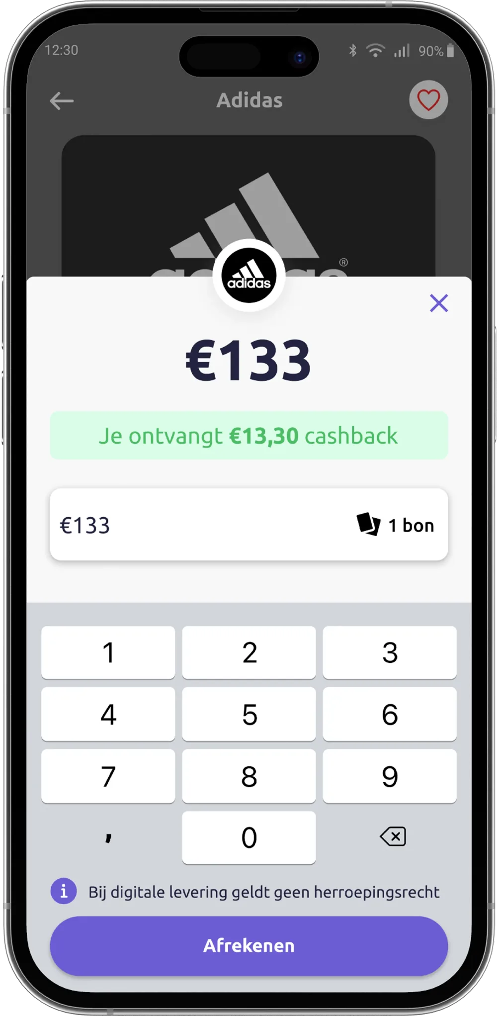 Kies je bedrag uit